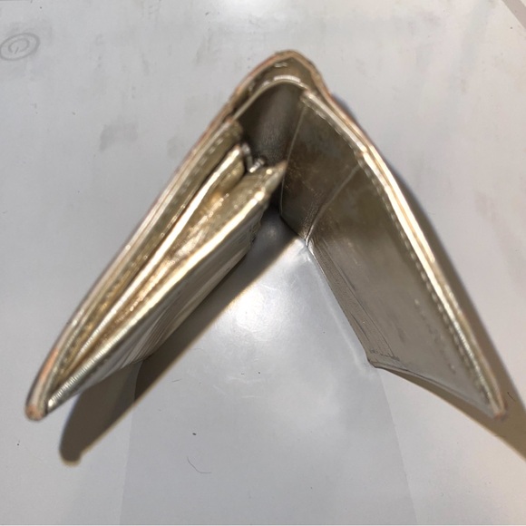 Chanel Wallet Timeless CC Metallic Gold Leather Long Flap Continental Yen Bifold - Picture 10 of 17